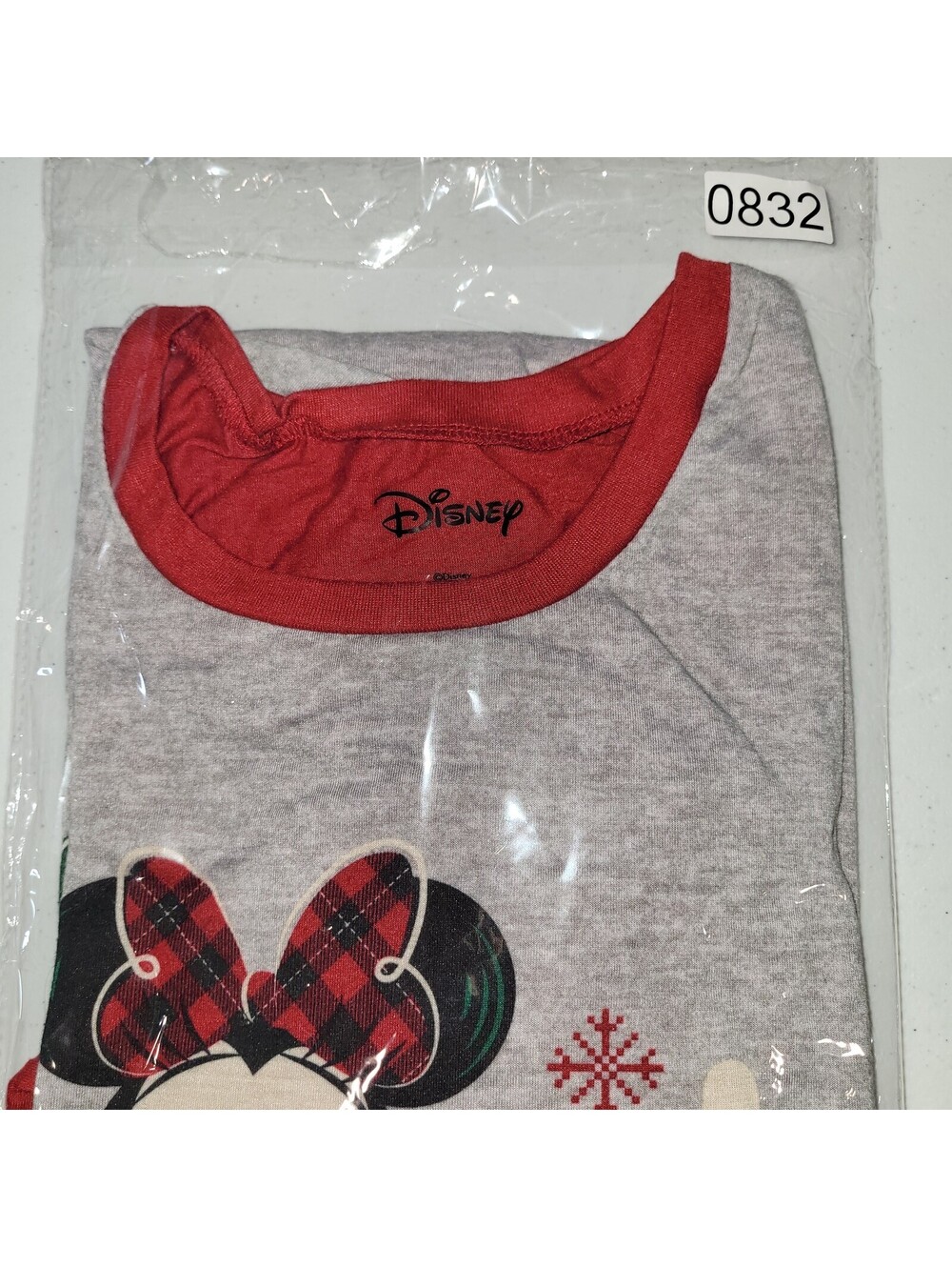 Disney Minnie Mouse Christmas Holiday Raglan Long Sleeve T-Shirt Women's Size L - Picture 9 of 9
